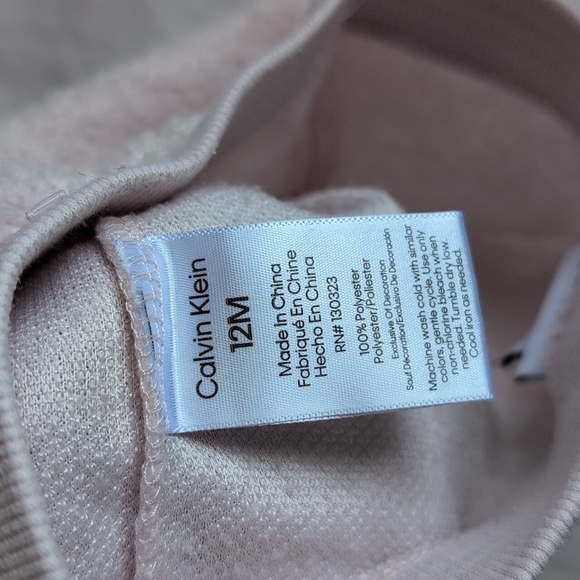 calvin klein pastel pink boucle knit joggers pants 12 months baby girl - Picture 2 of 8